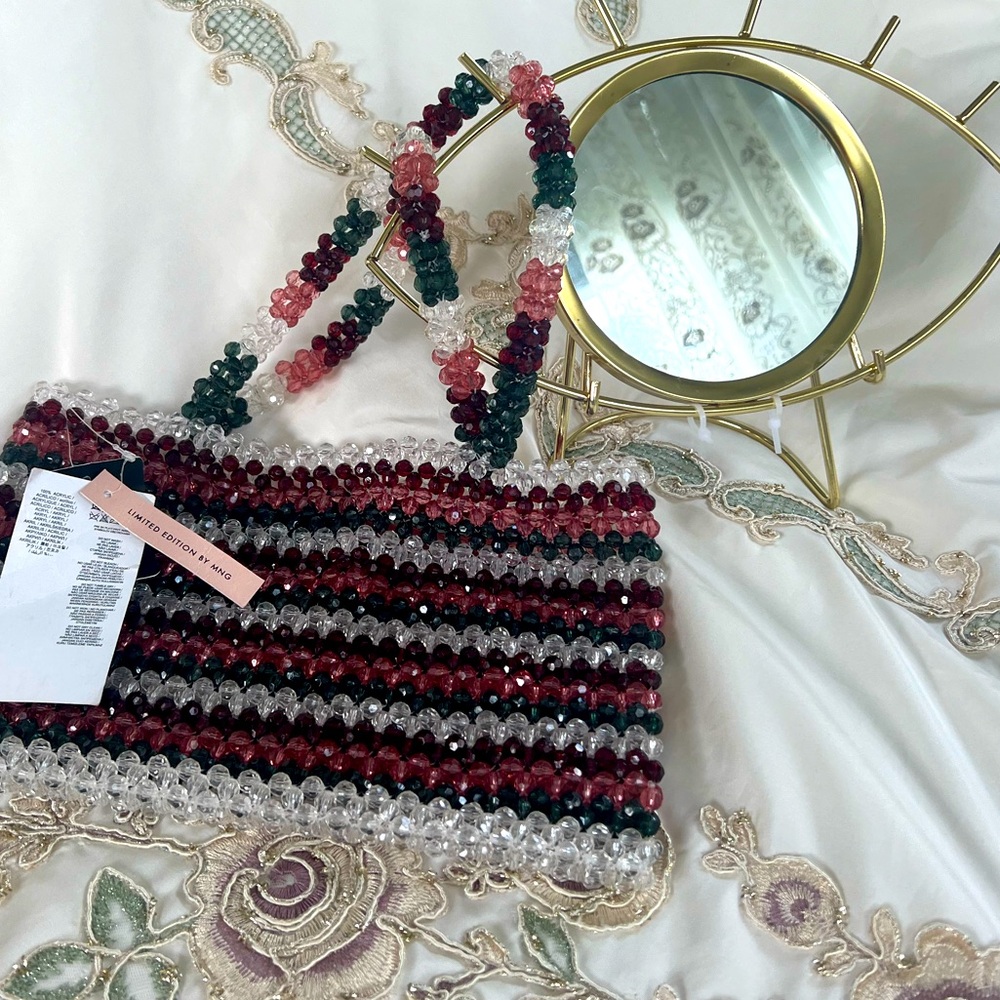 🆕Mango Beaded Handbag One size  Hand adorned, vintage style bag  320mm